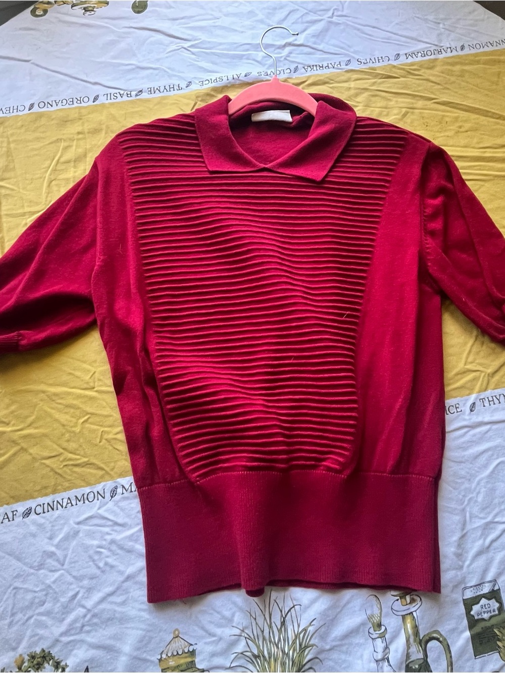CIRCUS Branded Deep Berry Ribbed Pullover